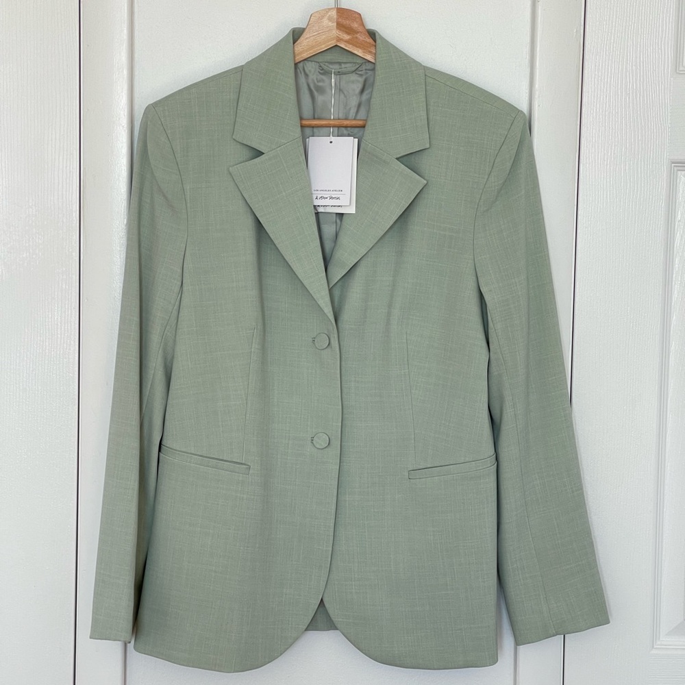 NEW & Other Stories tailored blazer in pistachio